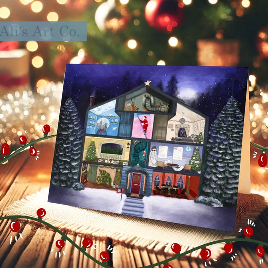 christmas lover house card