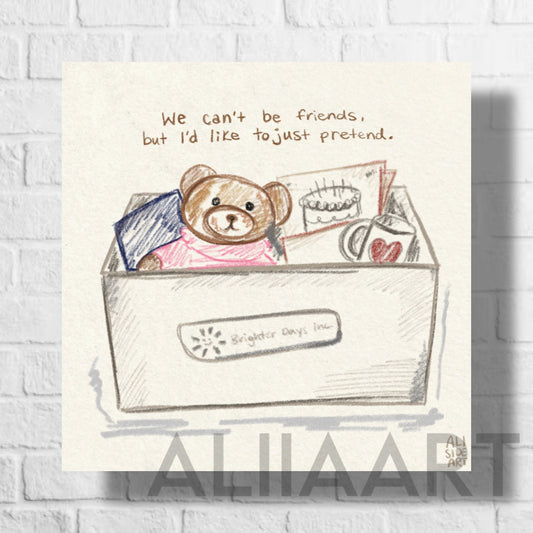 we cant be friends sketchbook art print