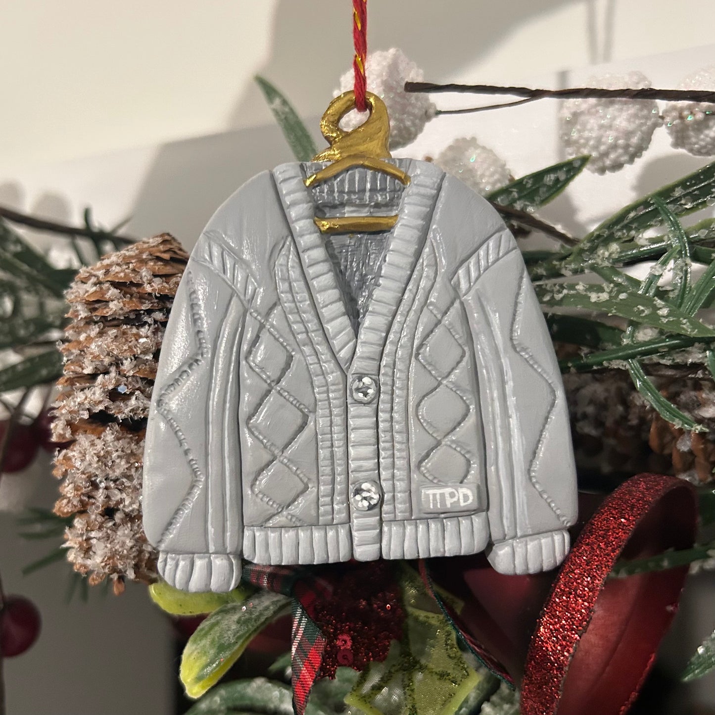 ttpd cardigan tree ornament