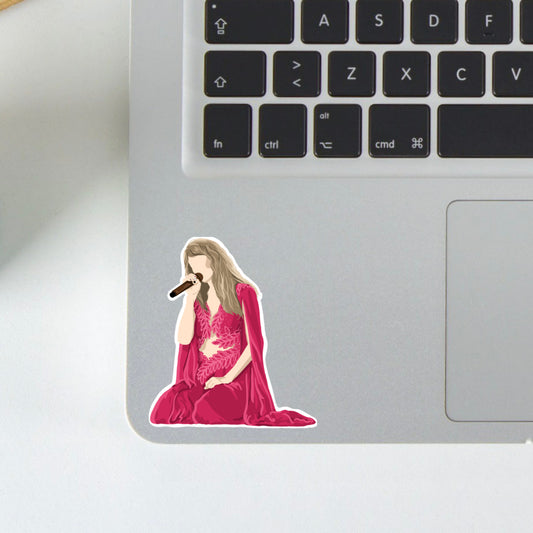 eras pink dress sticker