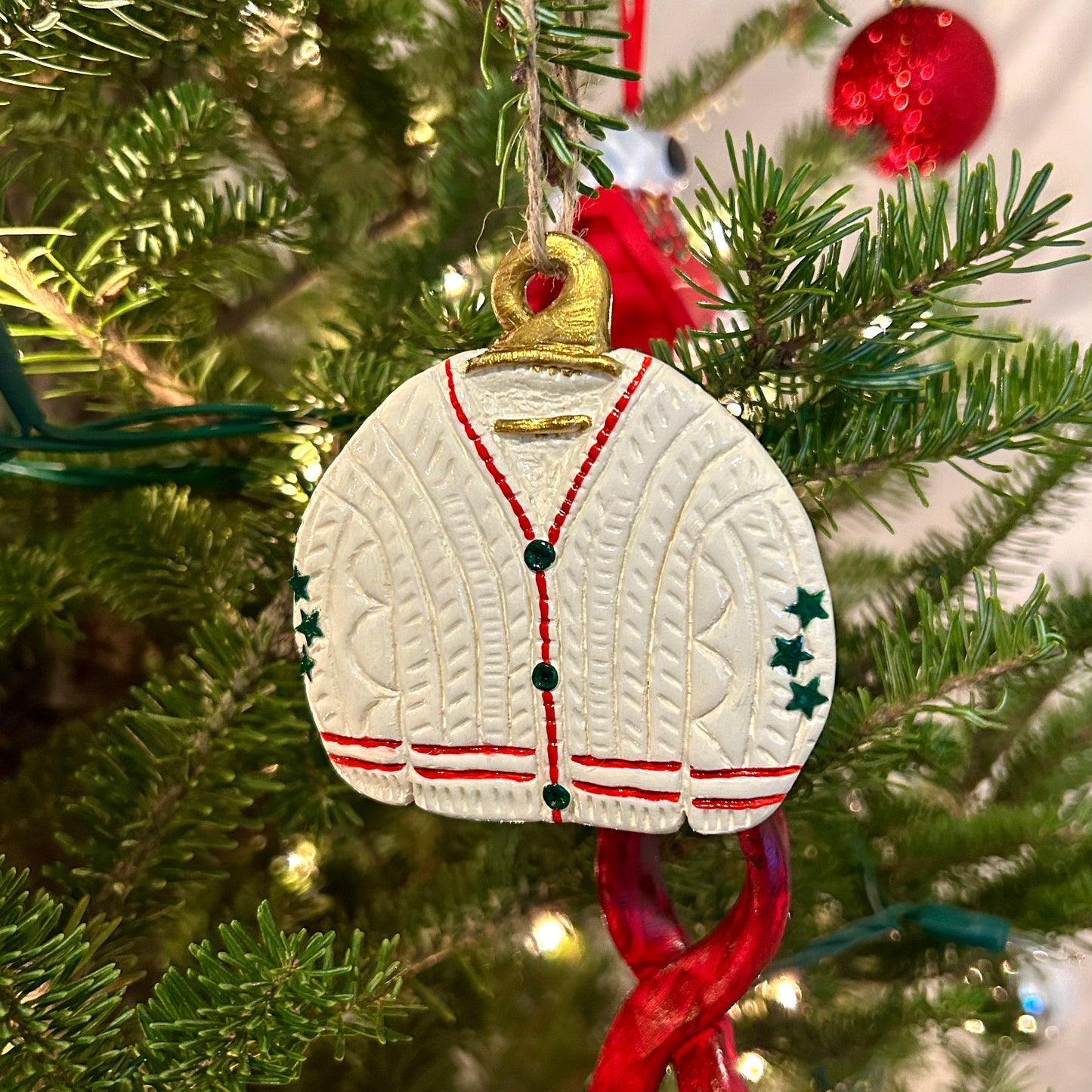 christmas cardigan ornament