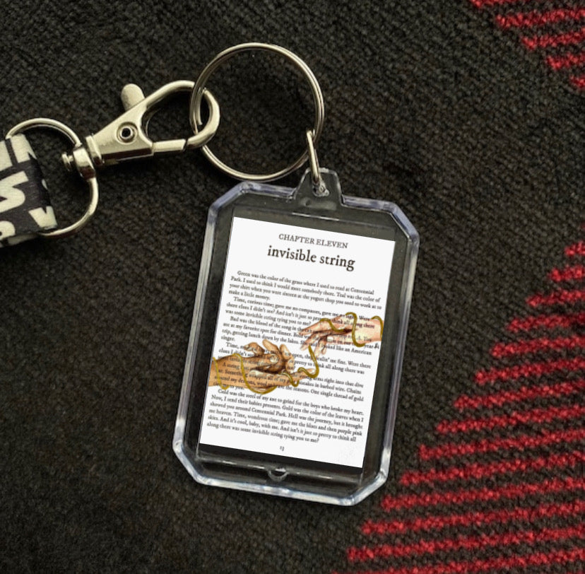 invisible string keychain