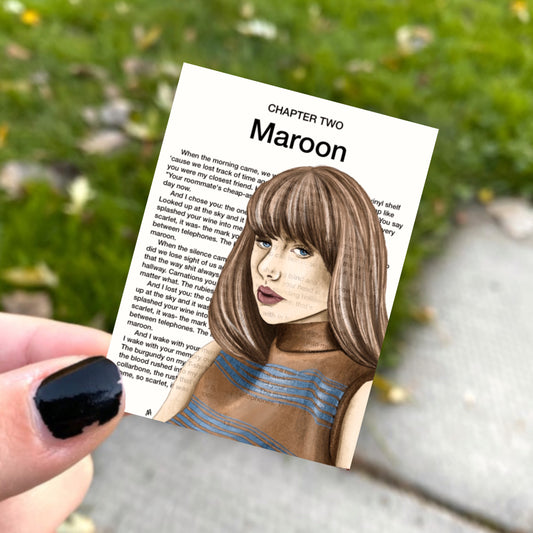 maroon sticker