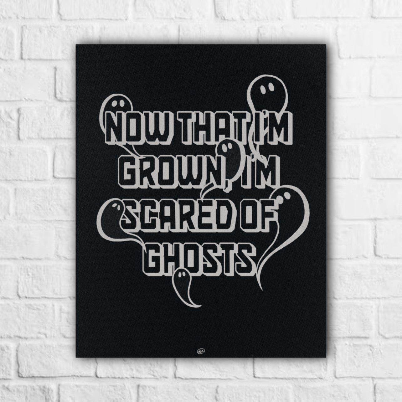 scared of ghosts art print poster