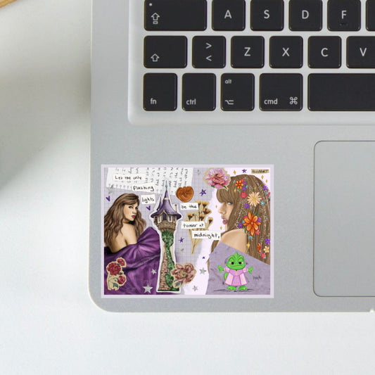 tangled taylor sticker