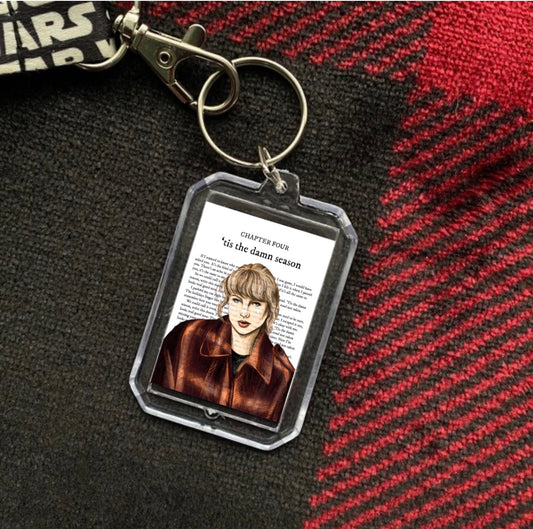 tis the damn season keychain