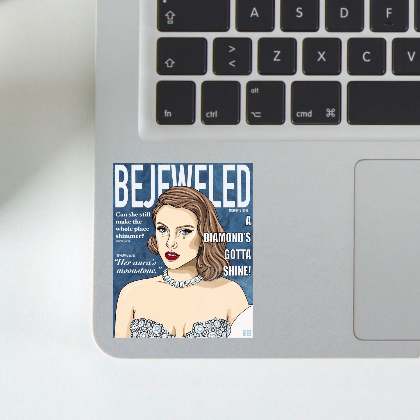 bejeweled magazine sticker