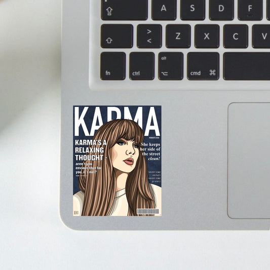 karma magazine sticker