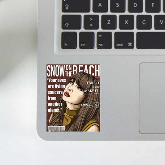 snow on the beach magazine sticker