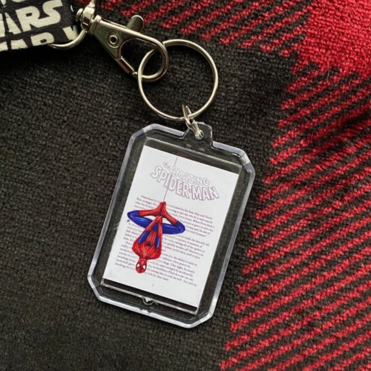 spider boy keychain