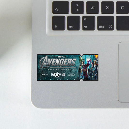 avengers ticket sticker