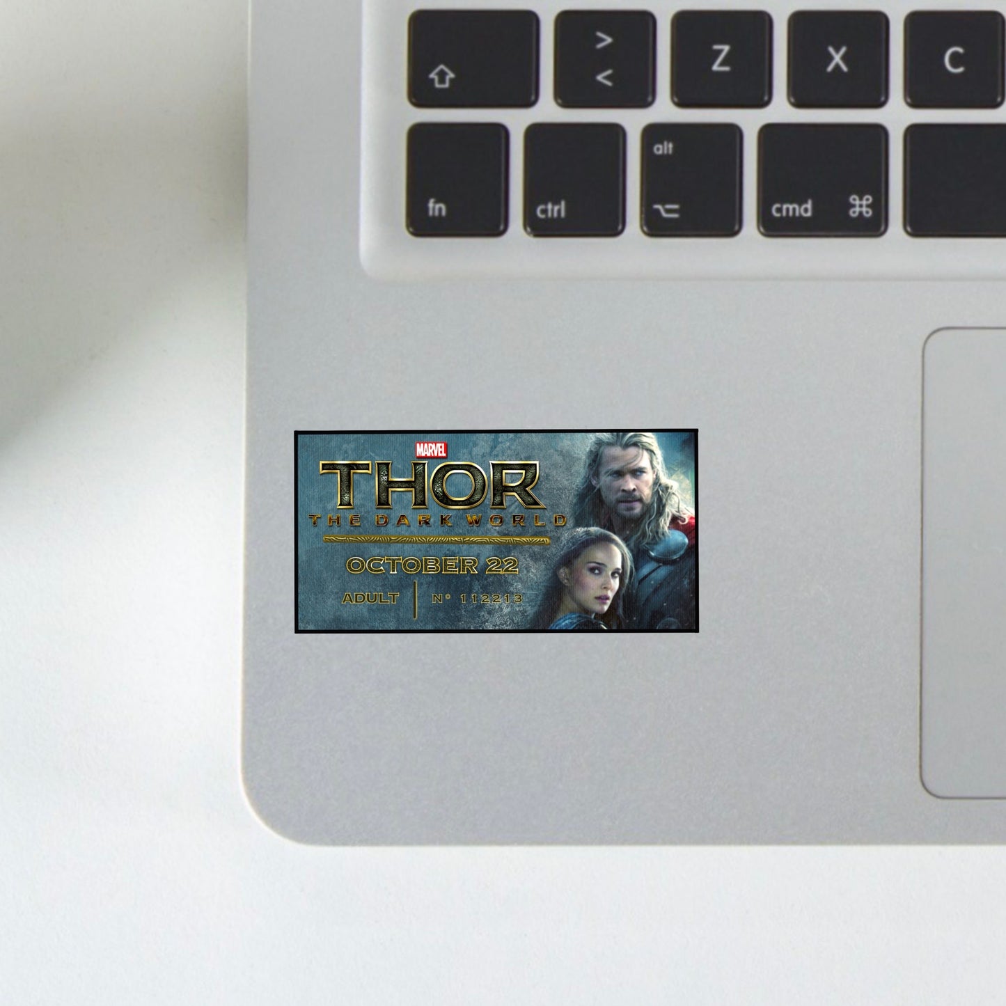 thor dark world ticket sticker