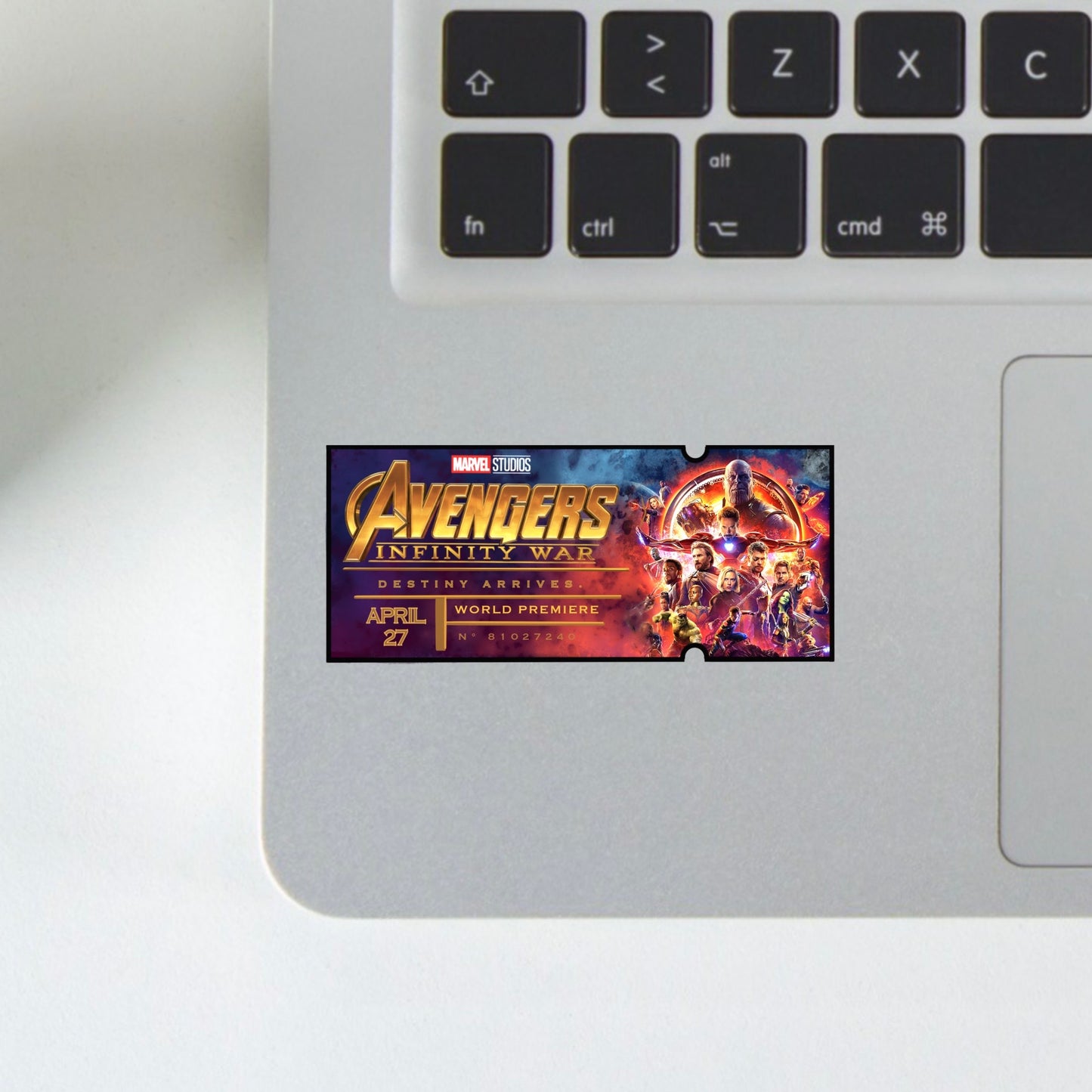 infinity war ticket sticker