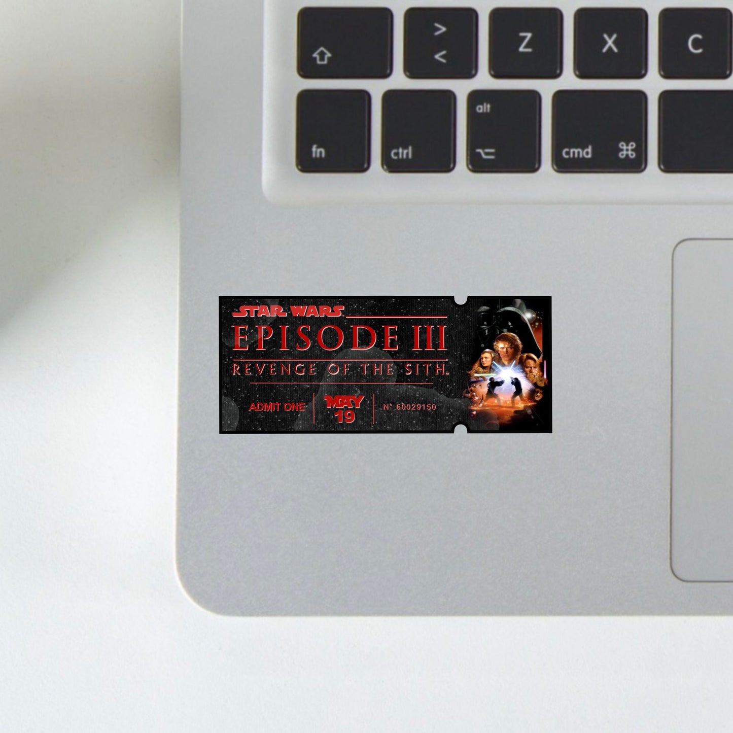 episode III ticket sticker