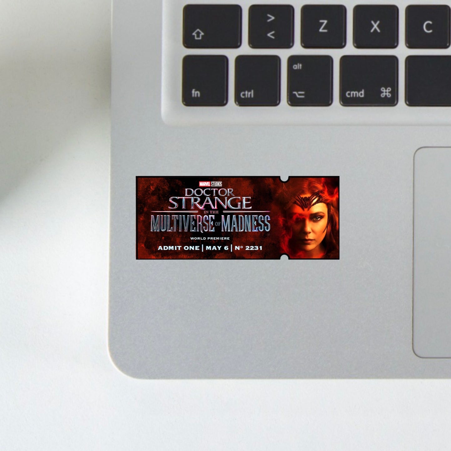 dr strange scarlet ticket sticker