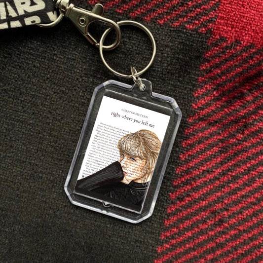 right where you left me keychain