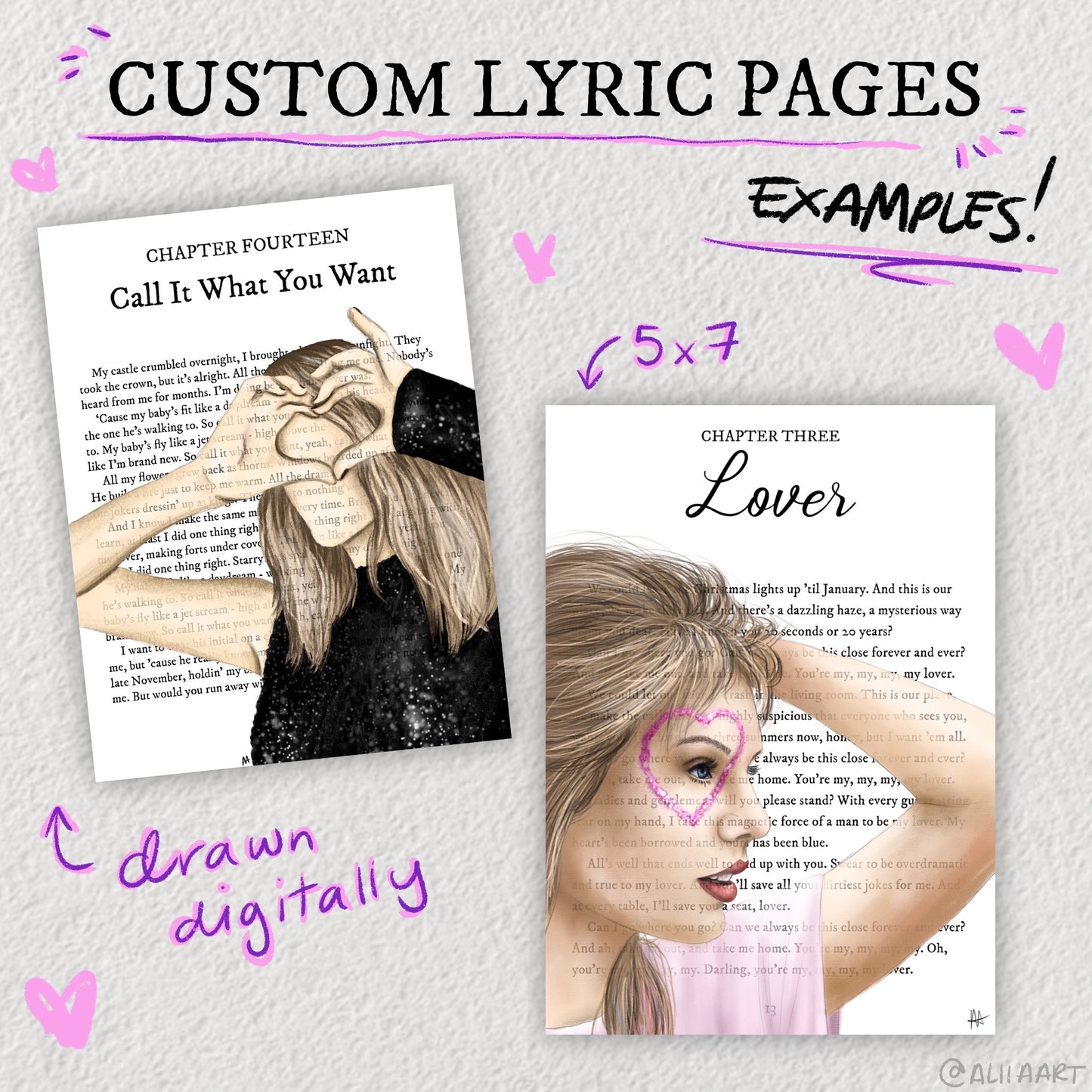 custom lyric pages