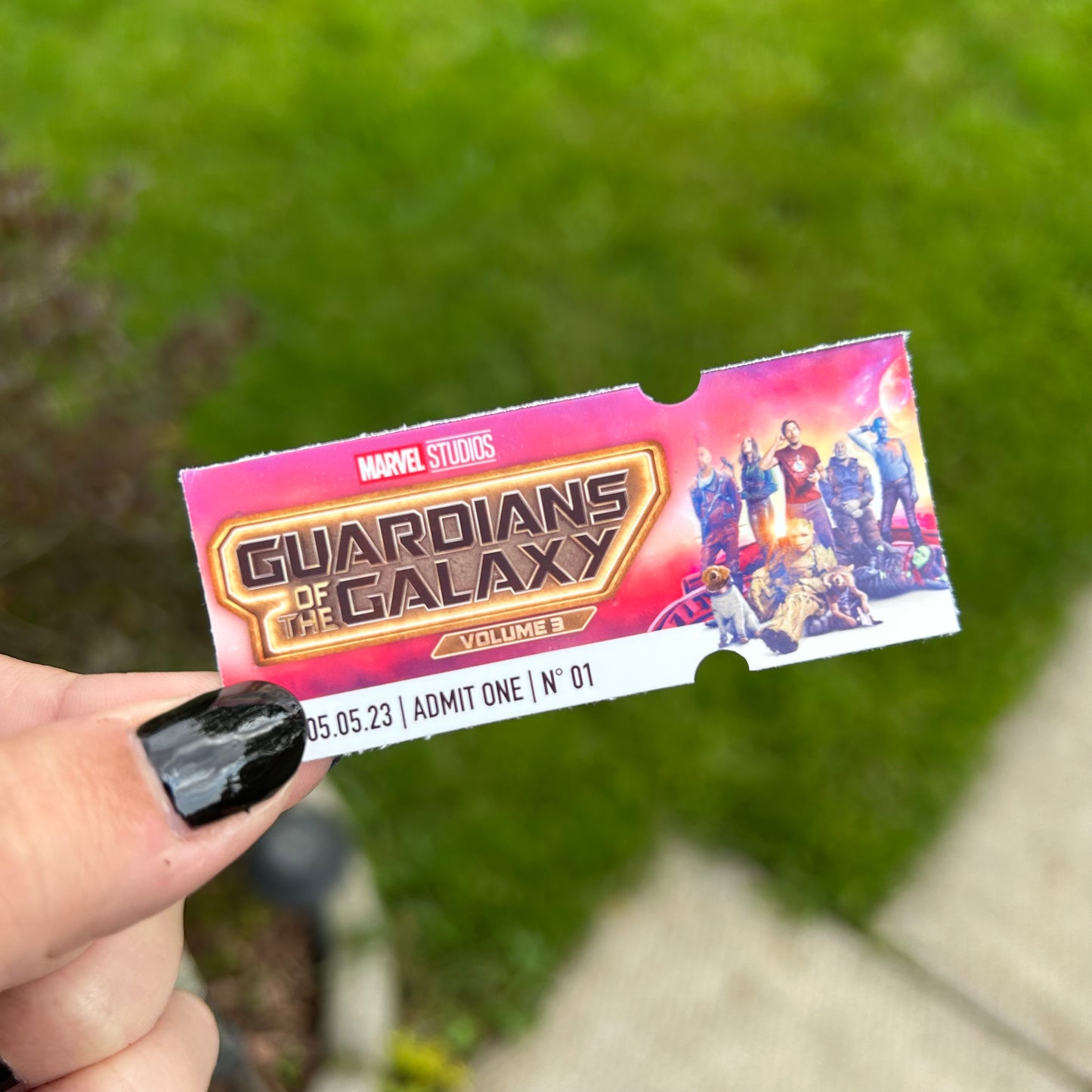 guardians vol. 3 ticket sticker