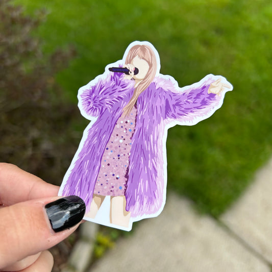 lavender haze coat sticker