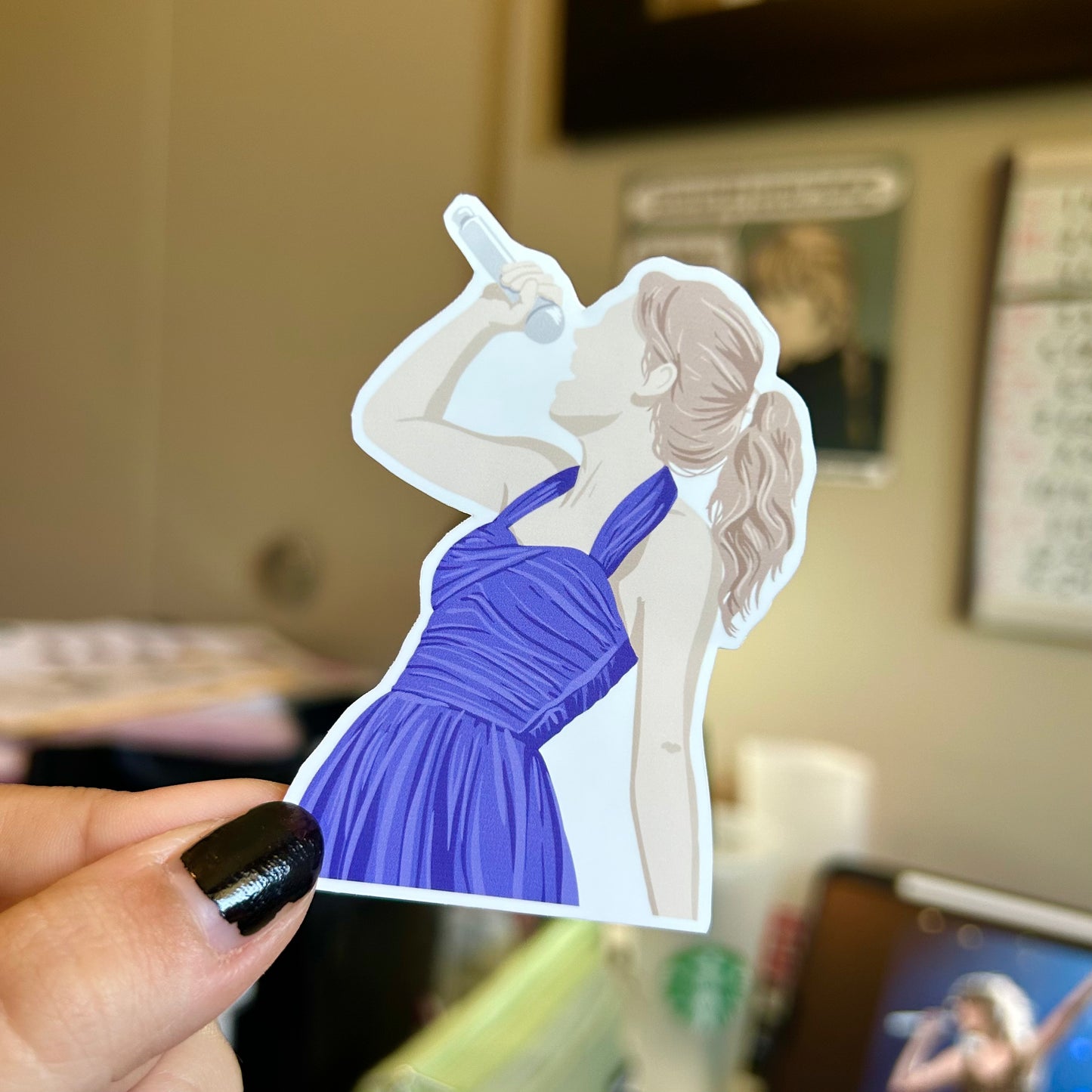 purple dress sticker