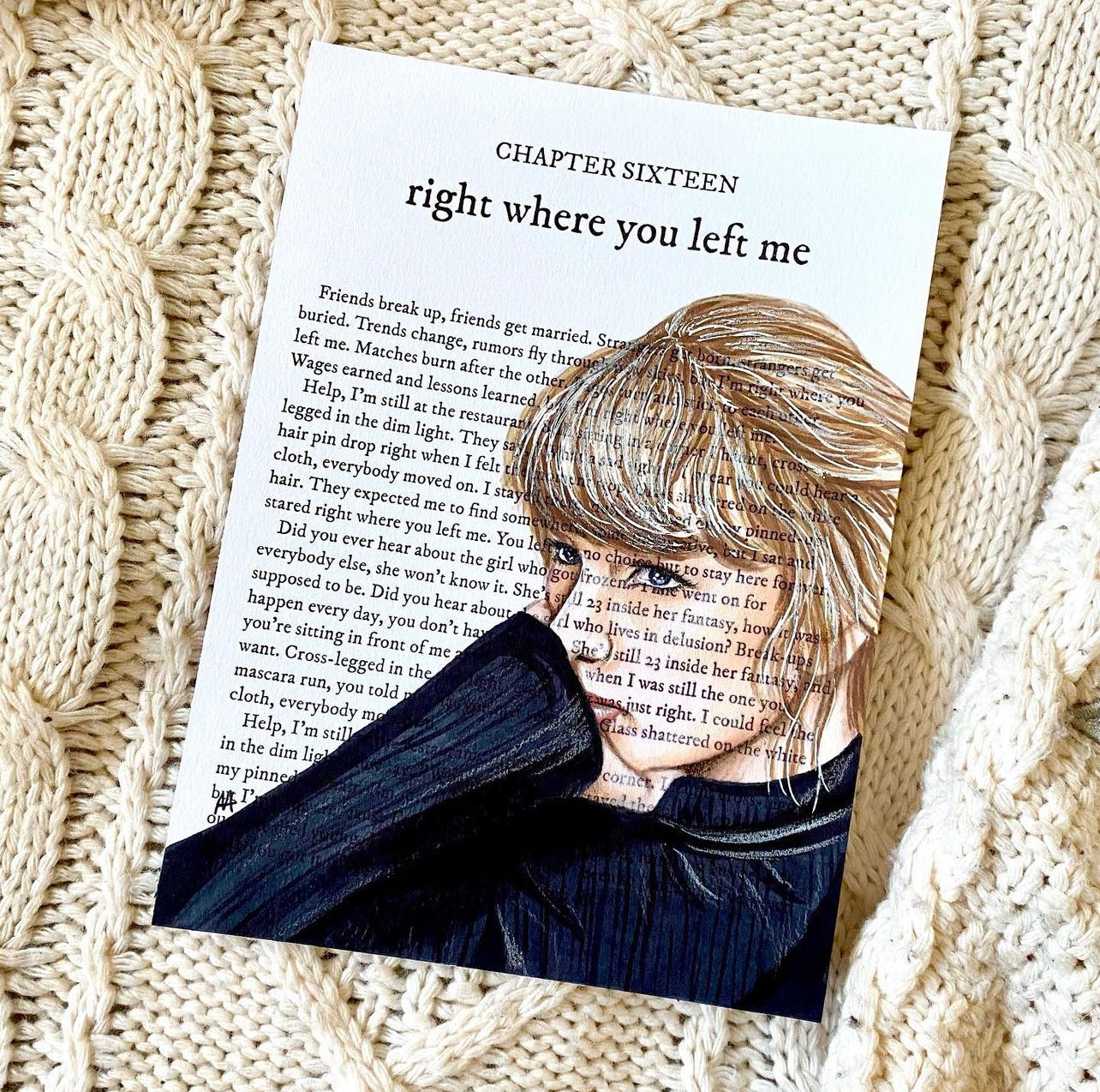 right where you left me art print