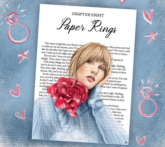 paper rings art print