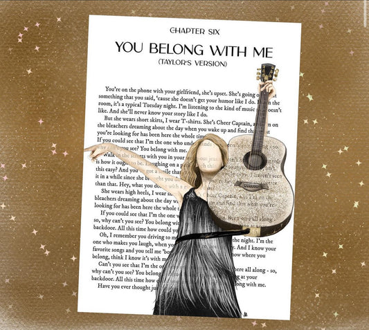 you belong with me art print