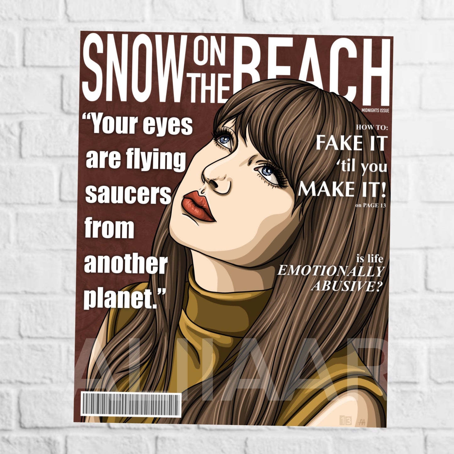 snow on the beach magazine art print