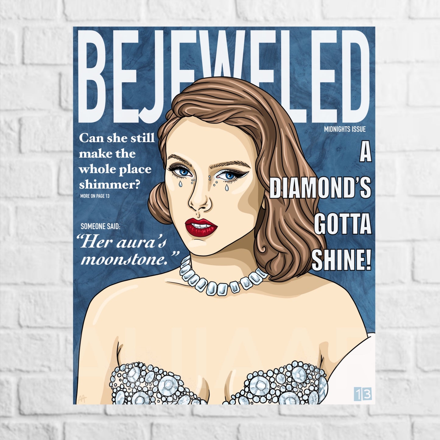 bejeweled magazine art print