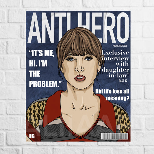 anti hero magazine art print