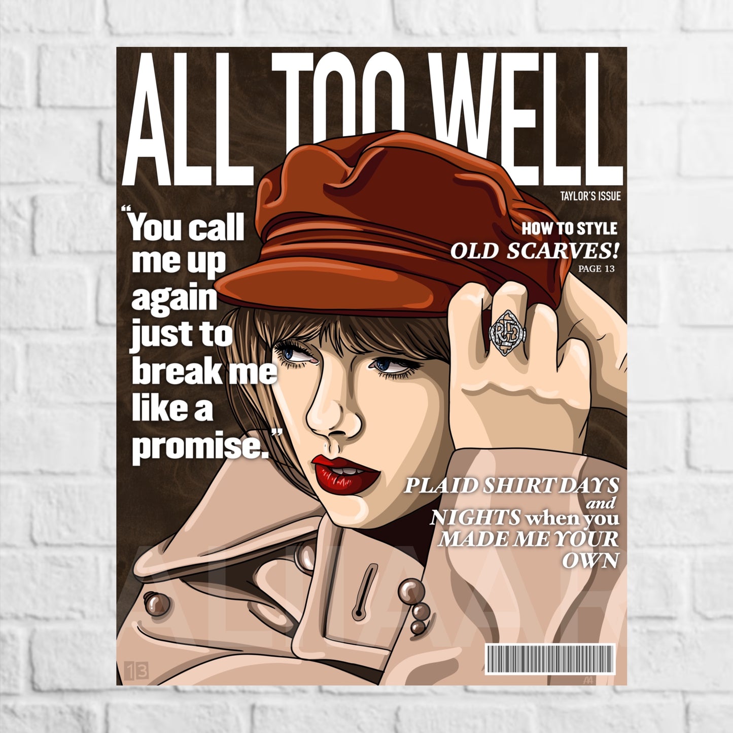 all too well magazine art print